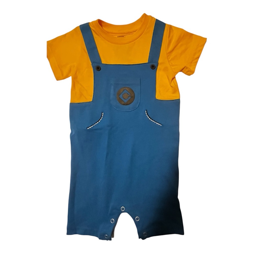 New Universal Studios Minion Costume Romper 24 Months Despicable Me Yellow Blue